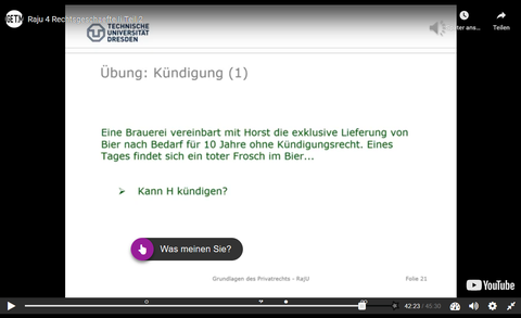 Screenshot: Übung