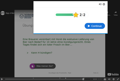 Screenshot: Übung