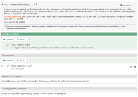 Screenshot: OPAL Kurs