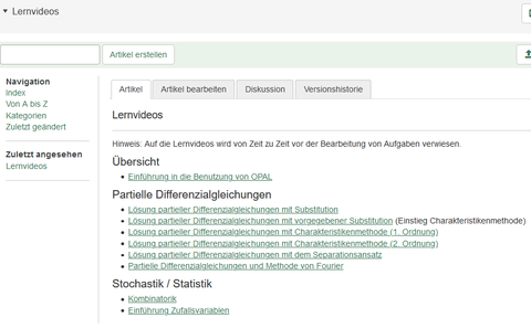 Screenshot: Wiki Kursbaustein