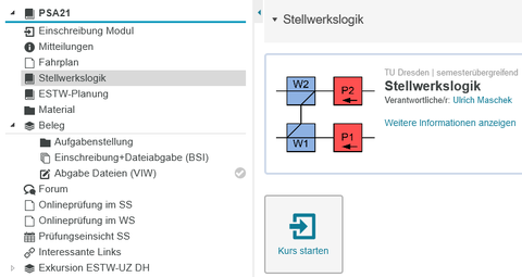 Screenshot: OPAL Kurs