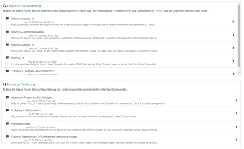 Screenshot: OPAL Forum