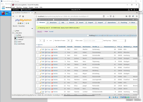 Screenshot: VM