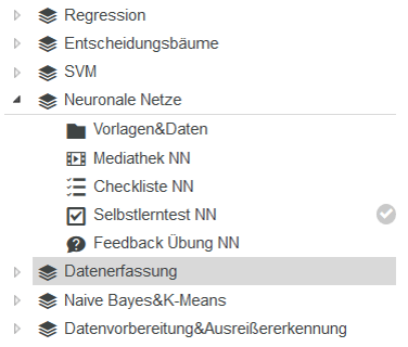 Screenshot: OPAL Kurs Struktur