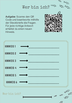 Aufgabe: scanne den QR-Code und beantworte mithilfe der Steckbriefe die Fragen.