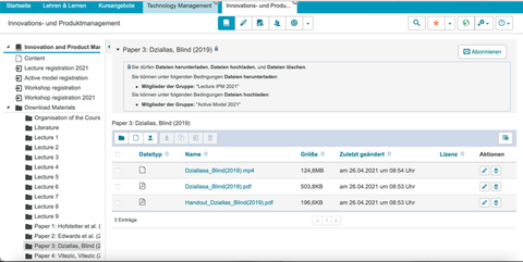 Screenshot: Opal-Kurs