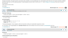 Screenshot: Mitteilungen im OPAL-Kurs