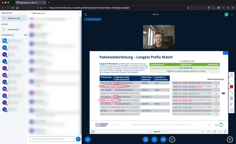 Screenshot: BigBlueButton