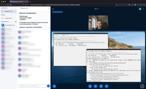 Screenshot: BigBlueButton Netzwerkpraktikum 2