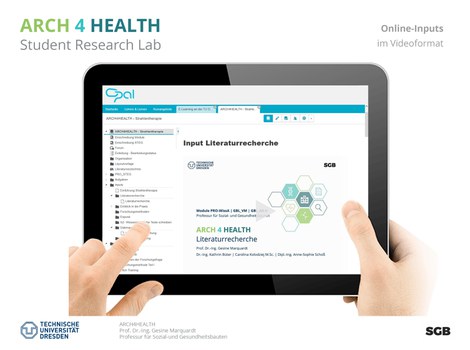 Online-Inputs im Videoformat, Tablet mit geöffneten OPAL-Kurses