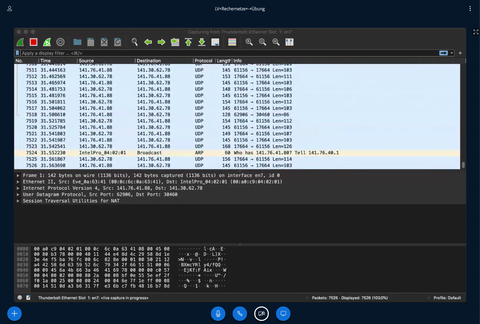 Screenshot: Capturing from Thunderbolt Ethernet Slot