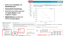 Die Abbildung zeigt 3 Screenshots und einen kurzen Text. Über den Screenshots steht die Überschrift "TUD E-Learning-Schmuckstück 'Statistik für Sozialwissenschaften'". Die Screenshots stellen Opal-Seiten dar.