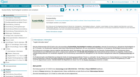 Die Abbildung zeigt einen Screenshot der SustainAbility-Opal-Seite.