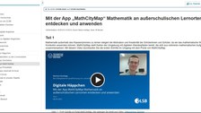 Screenshot OPAL-Kurs Mit der App "MathCItyMap" Mathematik an außerschulischen Lernorten entdecken und anwenden