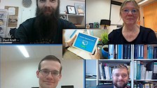 Vier Dozierende in einem Video-Call