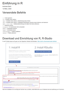 Anleitung und Einführung in R Studio mit Kästchen und Pfeilen
