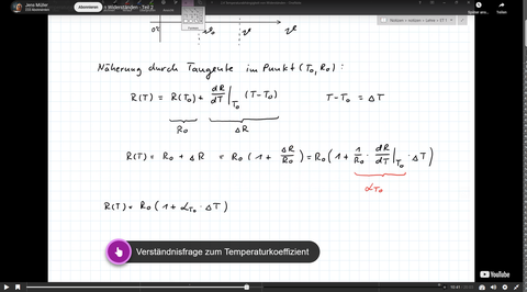 mathematische Rechenaufgabe, die in einem YouTUbe Video online und digital erklärt wird