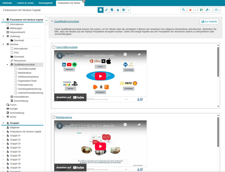 in OPAL eingebundene Lehrvideos