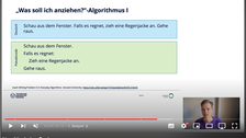 Screenshot aus Videoaufzeichnung des Programmierkurses für Geisteswissenschaftler
