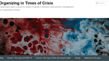 Screenshot: Webseite Organizing in Times of Crisis