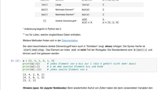Screenshot: Wichtige Methoden auf Listen in Python
