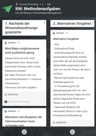 Screenshot: Kollaborative Aufgabenlösung in Echtzeit in Padlet