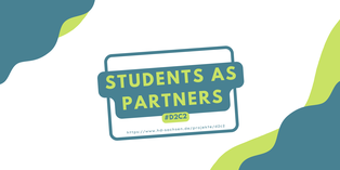 Platzhalter: Schriftzug "Students as Partners", darunter deutlich kleiner "D2C2" und darunter die Webadresse "https://www.hd-sachsen.de/projekte/d2c2"