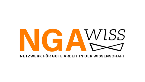Das Bild zeigt das orangene Logo der Organisation NGAWiss.