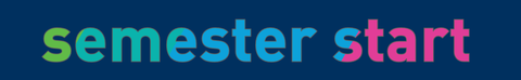Schriftzug "Semesterstart"