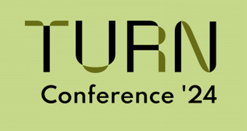 Das Logo der TURN24 Conference auf grünem Hintergrund