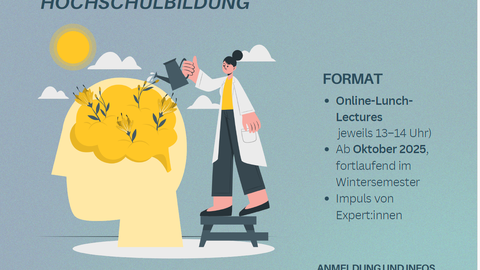 Zu sehen ist ein gehirn aus dem Pflanzen wachsen sowie das Logo der TU Dresden und der HTWD