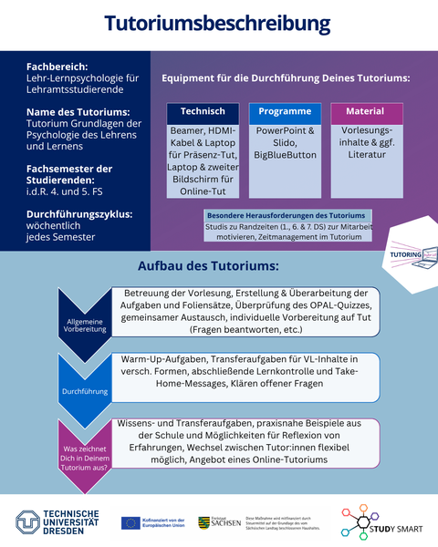 Die Tutoriumsbeschreibung vom Team Lehr-Lernpsychologie.
