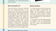 Medien-Steckbrief zum Multitouch-Display