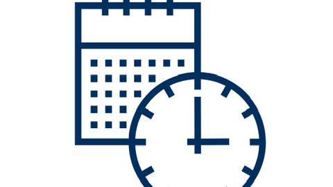 Kalender mit Uhr