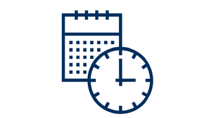 Kalender mit Uhr