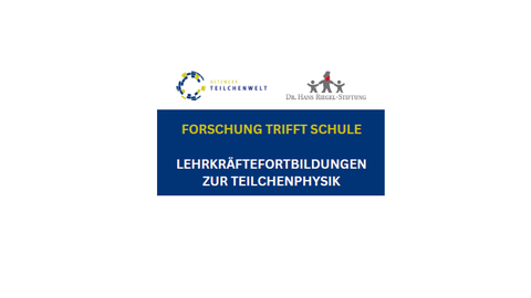 Logos des Netzwerks Teilchenwelt und der Hans-Riegel-Stiftung