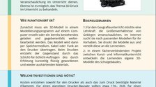 Dokument mit Informationen zum 3D-Drucker
