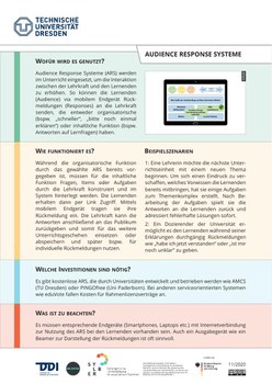 Dokument mit Informationen zu Audience Response Systems