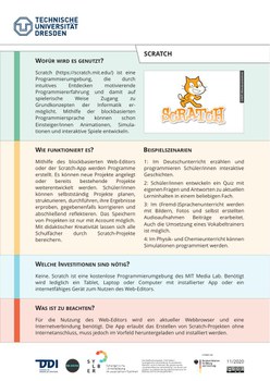 Dokument mit Informationen zu Scratch