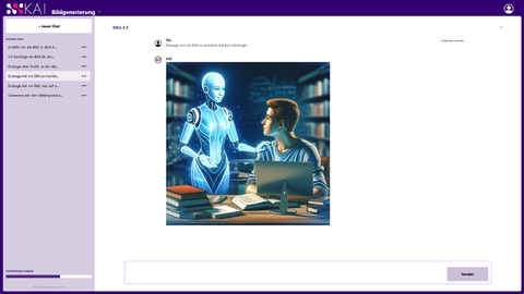 Screenshot einer KI-Anwendung