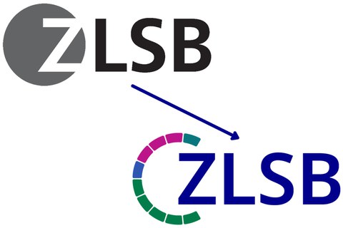 Altes und neues Logo des ZLSB zu sehen