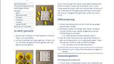 Abgebildet ist eine Beispielseite aus dem Angebotskatalog "Inklusion? Do it yourself! Materialvielfalt im inklusiven Unterricht"
