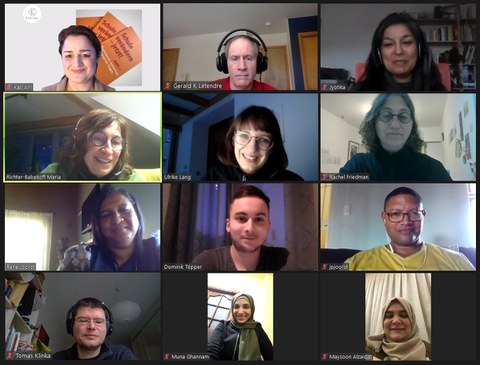 Screenshot der Teilnehmenden aus dem Zoom Meeting