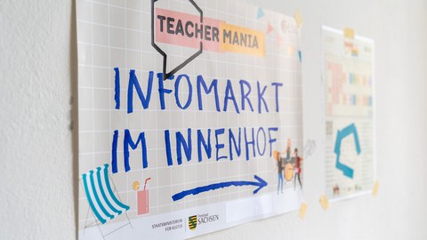 Teachermania 2023 -  Hinweisschild