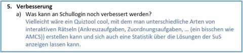 Textkasten: Zitat aus Studierendenbefragung
