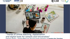 Die Trends der digitalen Online-Lehre werden auf einer Powerpointfolie vorgestellt