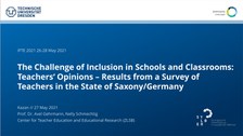Abbgebildet ist die Startfolie des Vortrags von Prof. Axel Gehrmann und Nelly Schmechtig bei der Kazan-Konferenz