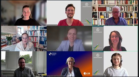 Kachelansicht eines virtuellen Meetings