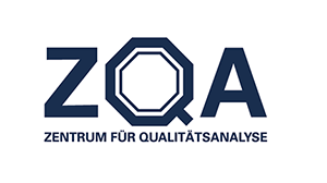 Logo des Zentrum für Qualitätsanalyse. Logo beinhaltet die Abkürzung ZQA